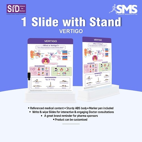1 Slide on Stand - Sturdy ABS Body, Portable Educational Tool with Marker Pen and Write & Wipe Function
