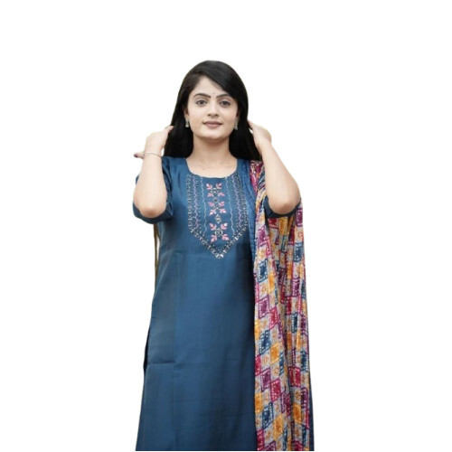 Ladies Kurti With Printed Dupatta