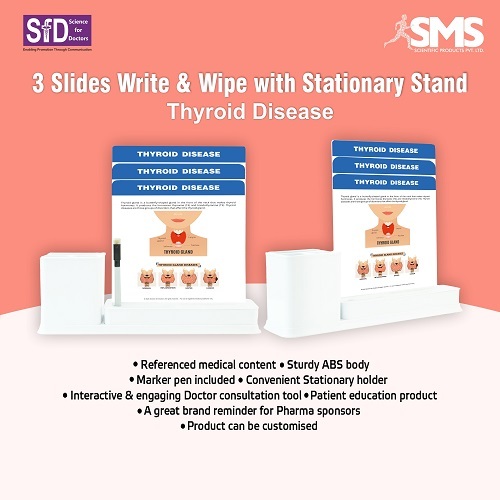 3 Slides Write & Wipe with Stationary Stand - Thyroid Disease