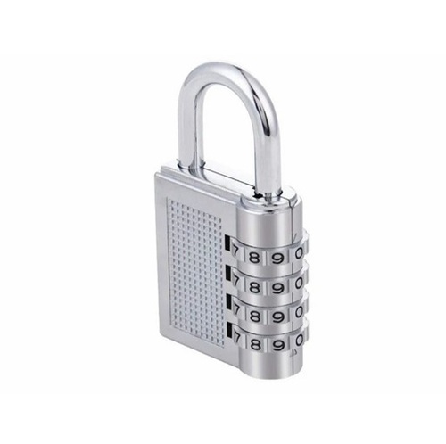 Steel Combination Padlock - Color: Silver
