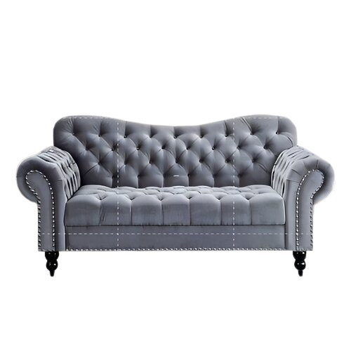 3-Person Chesterfield Sectional Sofa - Application: Na