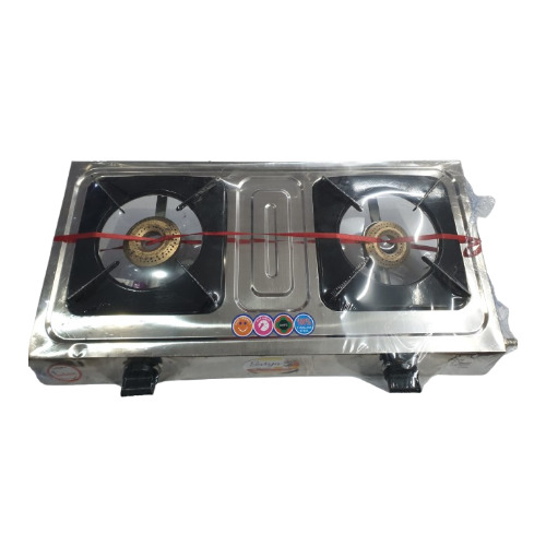 Surya Mini Stainless Steel Two Burner Gas Stove