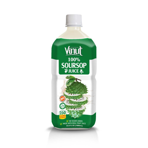 100% Pure Soursop Juice - 1L Bottle, Rich in Vitamins & Antioxidants, No Added Sugars or Artificial Flavors, Smooth Texture for Hydration & Wellness