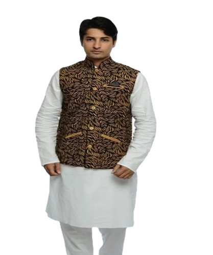 Printed Nehru Jacket - Age Group: Adult