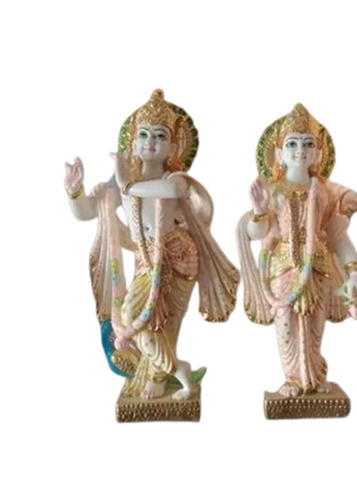 White Marble Radha Krishna Statues