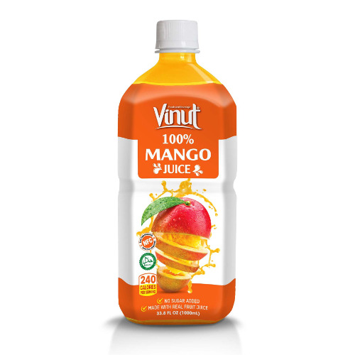 1L Vinut Bottle 100% Mango Juice Drink - Alcohol Content (%): 0%