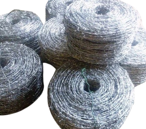 Barbed Wire - Galvanized Iron, Silver Color | Isi Certified, Corrosion Resistant, High Performance Coated Finish