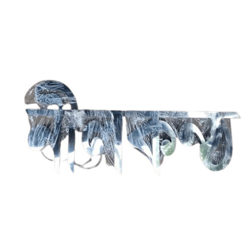 Sign Letter - Acrylic Material, Standard Size, Silver Color | High Weather Resistance, Easy Installation, Waterproof Design