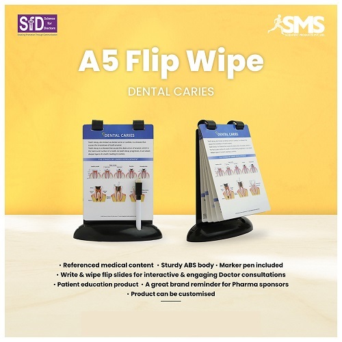 A5 Flip Wipe Dental Caries - Material: [