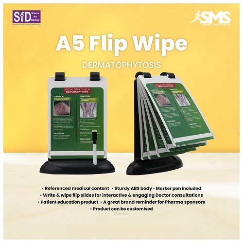 A5 Flip Wipe - Durable ABS Plastic, Interactive & Engaging Medical Education Tool with Write & Wipe Flip Slides and Marker Pen Included