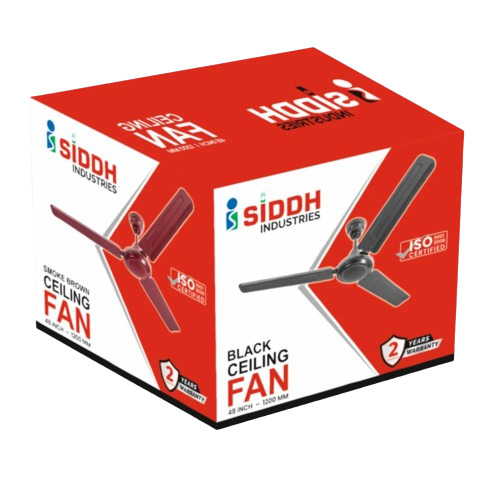 Ceiling Fan Packaging Box - Unbleached Kraft Paper, Rectangular Shape, Brown Color | Gloss Varnish Finish, Embossing Effects, Weight Capacity 2-5 Kg