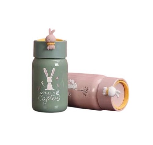 Fancy Bottles - Stainless Steel, Engraved Finish | Unique Shape, Creative Patterns, Versatile Use, Stylish Look, Durable Material, Decorative Appeal, Lightweight, Green and Pink