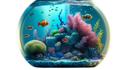 Fish Aquarium Bowl - Material: Glass