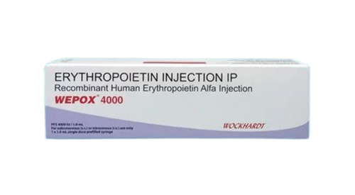 Recombinant Human Erythropoietin Injection - Prescription Treatment for Anemia | Clinical and Hospital Use, White Color Code
