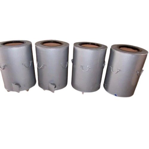 Drum Tandoor - Silver, 23x36 inches with Wheels | Portable Design, Easy to Clean, Large Cooking Capacity, Gas Powered, Robust Frame, Long-Lasting