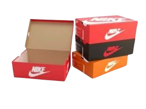 Footwear Packaging Boxes - Kraft Paper, 12.4X6.5X4.4 inch, Multi Color | Rectangular Shape, Preprint Design