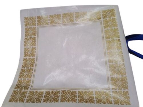 Non Woven Laminated Bag - Durable Non Woven Material, Multi-Size, White and Golden Color | Reusable, Tear-Resistant, Customizable Prints, Moisture Proof, Aseptic Features