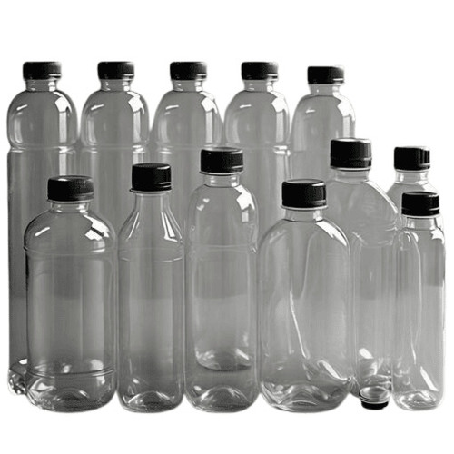 Plastic Pet Bottle - Rigid HDPE, Standard Size, Transparent Color | Lightweight, 100% BPA Free, Water and Leak Resistant, Screw Cap Design
