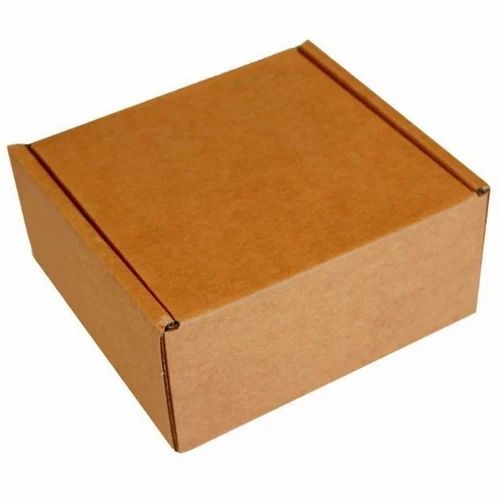 Cardboard Packaging Box - Square Shape, 145 Gsm, Brown Color, 11-20 Kg Capacity | Top & Bottom Closure for Secure Storage