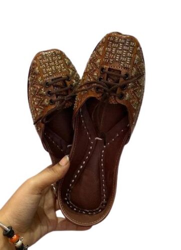 Embroidered Best Ladies Jutti - Lightweight Fabric Flat Ankle Boot Size 9 Dark Brown | Breathable Slip-on Style Non-slip Sole Easy to Clean Flexible Fit