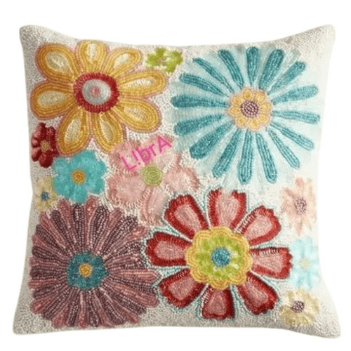 Embroidered Cushion Cover - Color: .