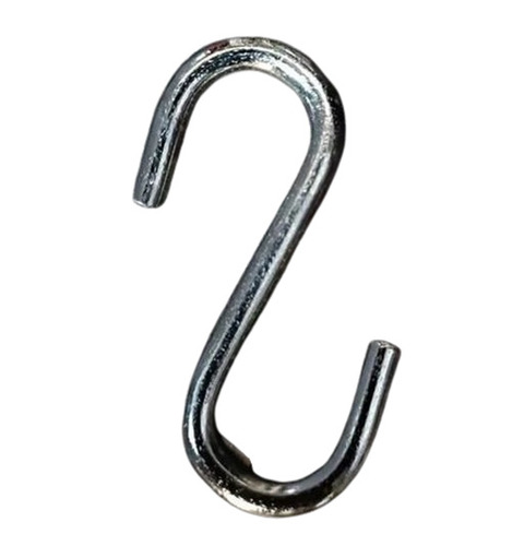 Mild Steel S Hook - Stainless Steel, 7x3 Inches, Polished Silver Finish | Versatile Usage in Ceiling Fans, Durable and Sturdy Design