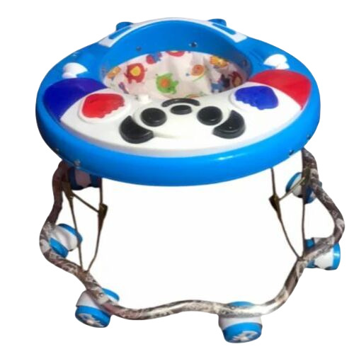 Round Baby Walker - Plastic, Standard Size, Multicolor | Suitable for Ages 6-24 Months, Designed for Easy Mobility and Support