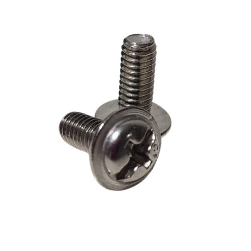 Combination Washer Screw - Stainless Steel, Silver | Integrated Washer for Secure Fastening, Even Load Distribution, Corrosion-Resistant, Durable