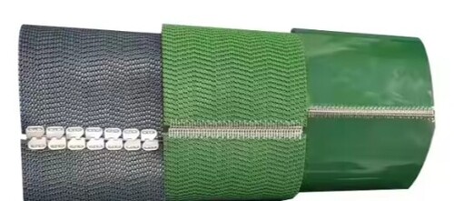 Pvc Conveyor Belt - 200-850 mm Width Green Color | Fire Resistant Troughed Belt Industrial Use Pneumatic Dilute-Phase