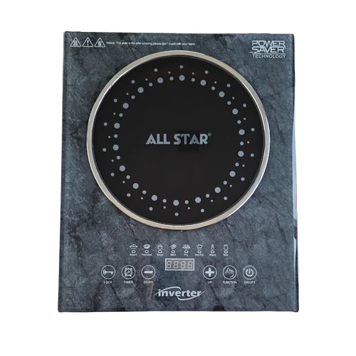 All Star Gls Marble Top Grey Induction Cooktop - Ignition Type: Automatic