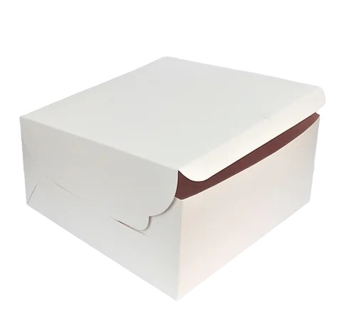 Cake Packaging Box - White Paper Material | Plain Design for Elegant Presentation