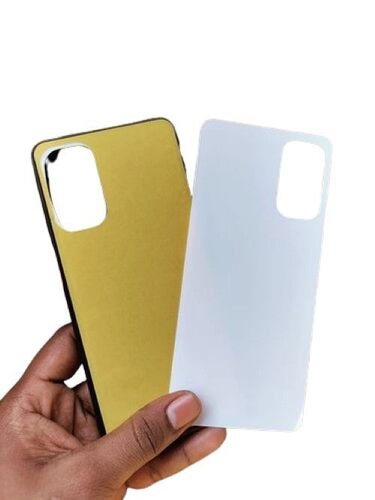 2D Sublimation Mobile Cover - High-Quality Print, Scratch-Resistant Durable Material | Vibrant Colors, Smooth Finish, Lightweight, Precise Fit, White and Mustard