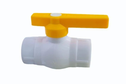 Apex UPVC Ball Valve - Durable Round Shape, Grey & Yellow Polished Finish | Industrial Water Media, Customized Port Size