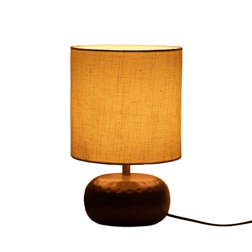Decorative Table Lamp - Glass Material, Standard Size, Golden Color | Energy Saving Light Source, European Style, Durable Finish