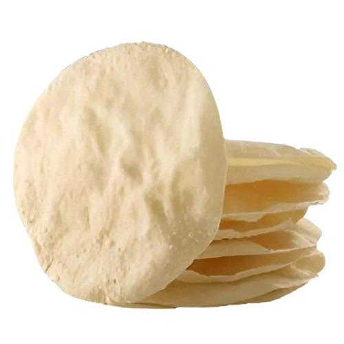 Plain Rice Papad - 100% Pure Rice 500 Grams Light Yellow Color Salty Flavor Food Grade A Standard Size 1 Year Shelf Life | Suitable for All Ages