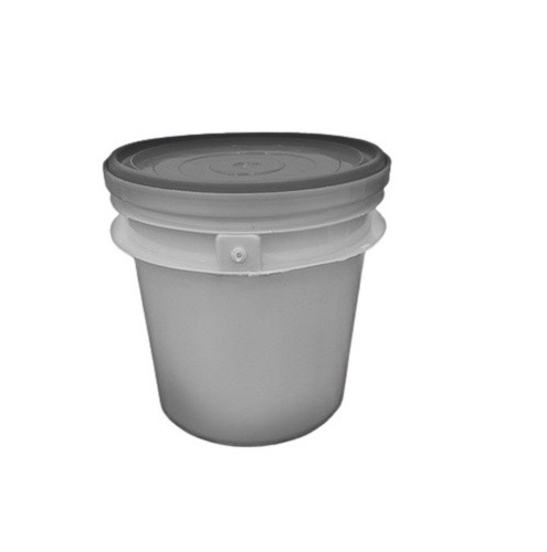 Durable Plastic Bucket - 3kg Rigid HDPE/PP, Grey Color , Leak-Proof and Chemical-Resistant with Ergonomic Handle