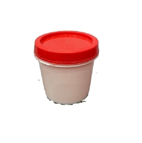 High-Quality Plastic Grease Storage Container - 100gm White, Rigid Round Design | Leak-Proof, Lightweight, Reusable, Eco-Friendly