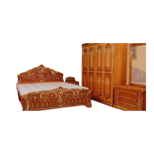 Carved Wooden Bed Set - Brand Name: G