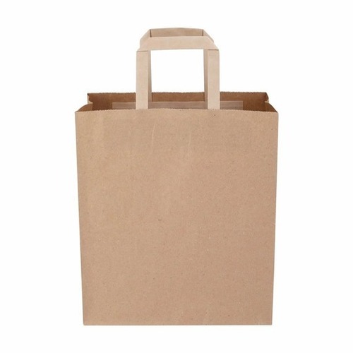 Kraft Paper Bags - Rectangular, Standard Size, Brown Color | Eco-Friendly, Biodegradable, Moisture Proof, Recyclable