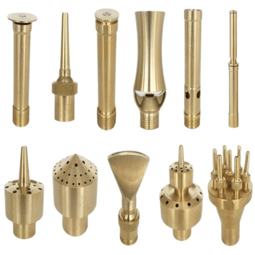 Golden Fountain Nozzles - Brass, Standard Size, Golden Color | Corrosion and Rust Resistance, Program Control for Indoor and Outdoor Fountains