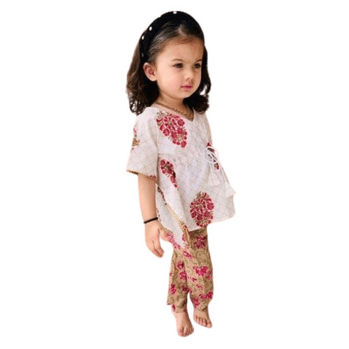 Kids Wear - Cotton & Silk Blend, Customized Size, Multicolor Ethnic Style | Anti-Wrinkle, Breathable, Quick Dry, Washable, Short Sleeves, Printed Pattern