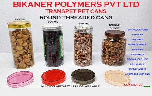 PET Round Threaded Cans