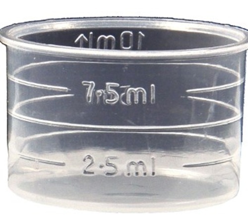 Pharmaceutical Measuring Cup - Color: White