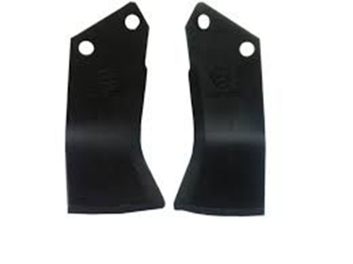 Rotavator Blades - Mild Steel, Double Edge Blade, Metallic Color, Paint Coated Finish | Ideal for Wheel Tractors and Efficient Soil Tillage