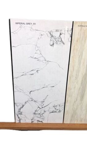 Glazed Ceramic Tile - 600x1200 mm Elegant Beige and Cream Finish | Heat Resistant Slip Resistant UV Resistant Eco-Friendly Low Maintenance