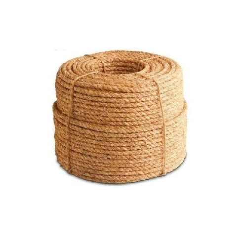 2 Ply Coir Rope - 4 mm, Light Brown | Eco-Friendly, Twisted Coconut Fiber, Ideal for Industrial Use, Home Decoration