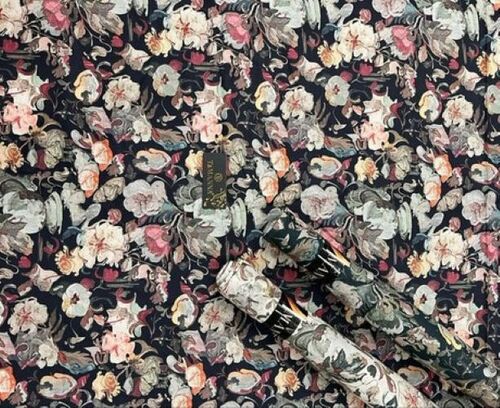 Cambric Digital Printed Fabric - Attributes: Bleached