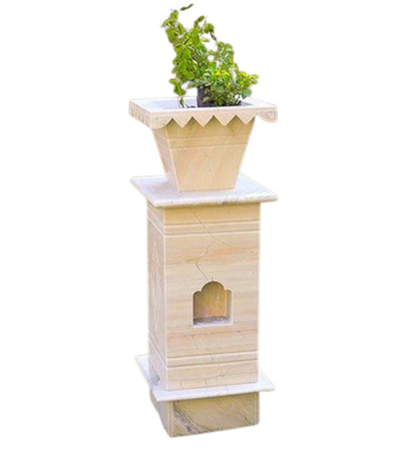 Marble Tulsi Stand - Material: All