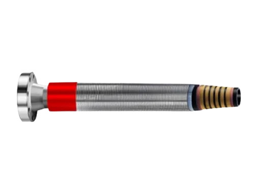 Flexible Hoses - Metal, Customized Size, Red & Silver Color | Very Durable, High Working Pressure, Solid Hardness, Perfect Finish