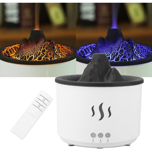 Volcano Mountain Flame Humidifier Ultrasonic Aroma Diffuser Electric Aroma Cool Mist Sprayer With Remote For Home, Office, Yoga, Gym, Spa